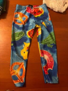 Kids Blue Snack/Summer Print Leggings